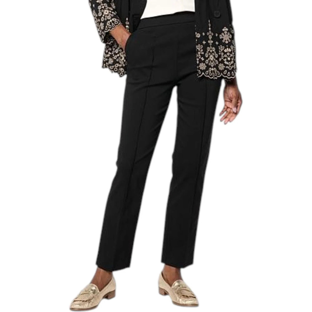 WynneCollection Women's Ankle Length FlatterFIT Cigarette Pant Black - Petite